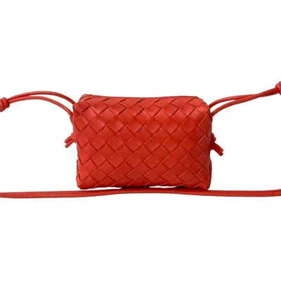 Pre-owned Bottega Veneta Red Color Leather Shoulder Bag ()