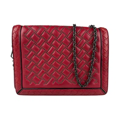 Pre-owned Bottega Veneta Red Color Leather Shoulder Bag ()