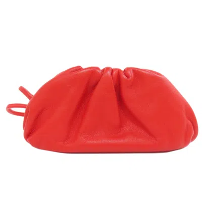 Pre-owned Bottega Veneta Red Color Suede Coin Purse/coin Case ()