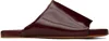 Bottega Veneta Red Cushion Mules In 2226 Merlot