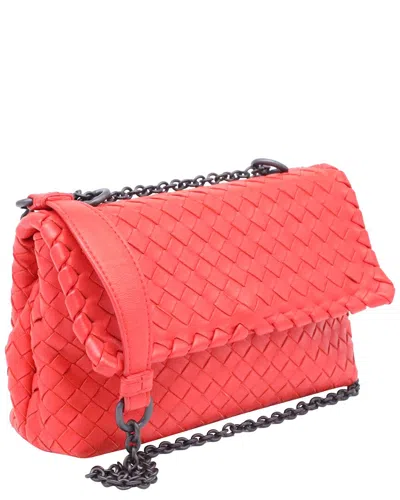 Bottega Veneta Red Intrecciato Nappa Calf Leather Woven Olimpia Bag (authentic  Pre-loved)