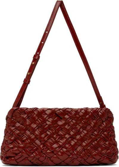 Bottega Veneta Red Kalimero Cha-cha Bag In 6564 Rosewood-m Bras