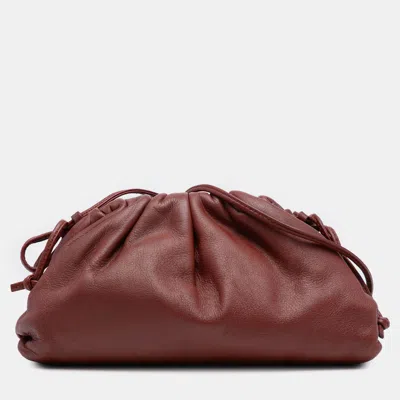 Pre-owned Bottega Veneta Red Lambskin The Mini Pouch Crossbody