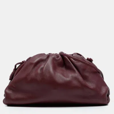 Pre-owned Bottega Veneta Red Lambskin The Mini Pouch Crossbody