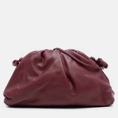 Pre-owned Bottega Veneta Red Lambskin The Mini Pouch Crossbody