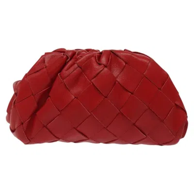 Pre-owned Bottega Veneta Red Leather Clutch Bag ()