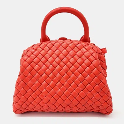 Pre-owned Bottega Veneta Red Leather Tote And Shoulder Bag