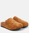 Bottega Veneta Reggie Intrecciato Suede Clogs In Brown
