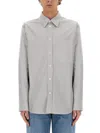 Bottega Veneta Regular Fit Cotton Shirt In Gray