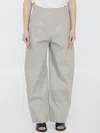Bottega Veneta Sailor Mid-rise Wide-leg Trousers In Grigio