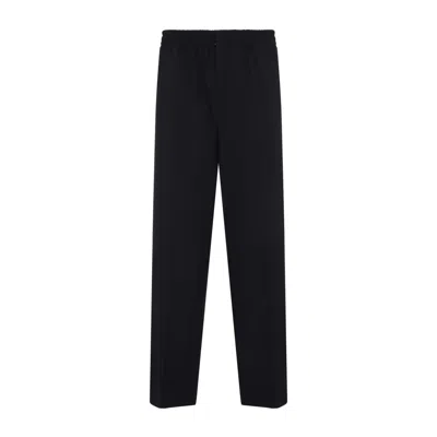 Bottega Veneta Relaxed Fit Blue Trousers With Elastic Waistband