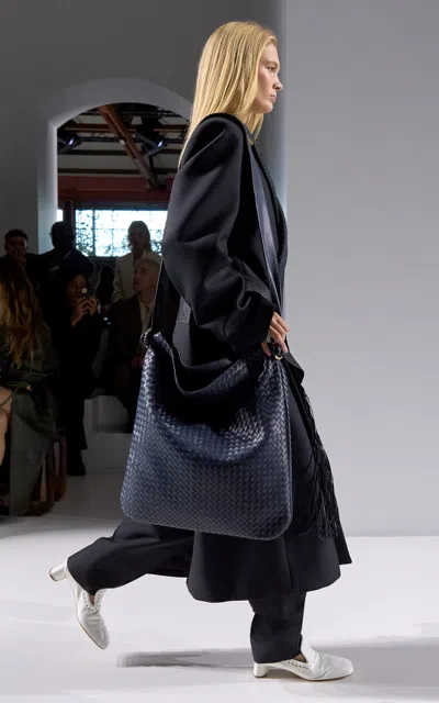 BOTTEGA VENETA RELAXED WOOL MOHAIR CANVAS COAT