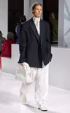 Bottega Veneta Relaxed Wool Mohair Canvas Jacket In Black
