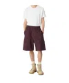 Bottega Veneta Resinated Cotton Cargo Shorts In Multicolor