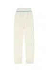 Bottega Veneta Nylon Pant With Contrast Trim And Pockets In White