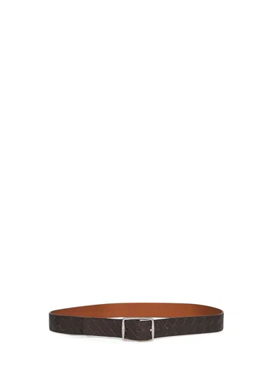 Bottega Veneta Reversible Intrecciato Calfskin Belt In Transparent