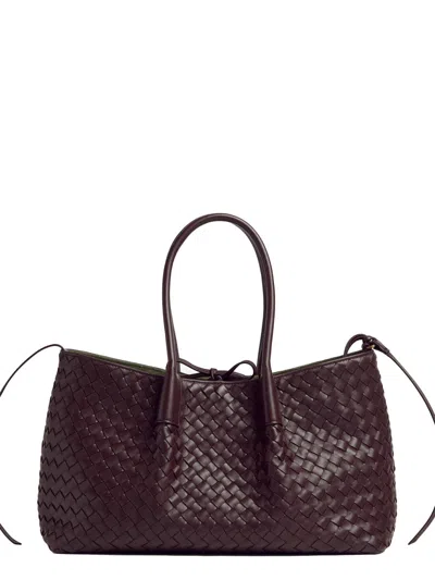 Bottega Veneta Reversible "picture Gallery" Handbag In Calf Leather In Multicolour
