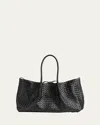Bottega Veneta Pinacoteca Reversible Intrecciato Leather Tote In Black Fondant