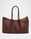 Bottega Veneta Pinacoteca Medium Leather Tote Bag In Madder Brown