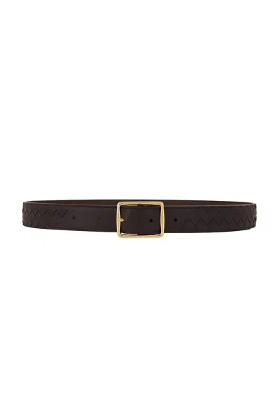 Bottega Veneta Reverso Belt In Brown