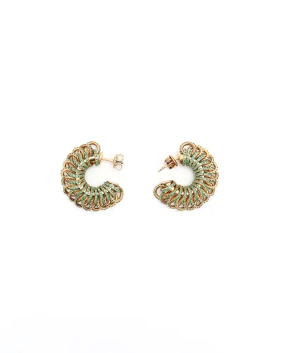 Bottega Veneta Rhinestone Hoop Earrings In Multi