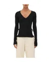 Bottega Veneta Rib Cotton Pullover In Black