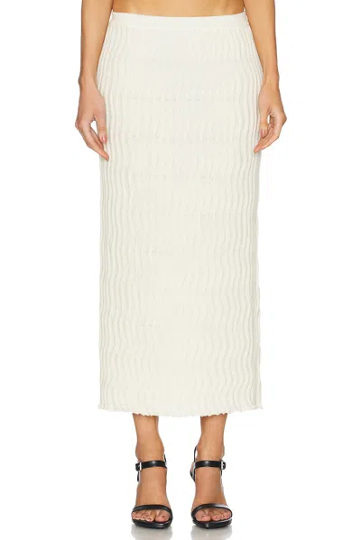 BOTTEGA VENETA RIB KNIT MIDI SKIRT