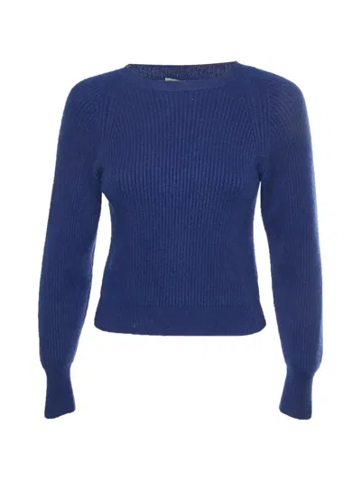 Pre-owned Bottega Veneta Rib Knit Sweater In Blue