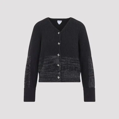 Bottega Veneta Rib Knit Wool-cashmere Cardigan In Green