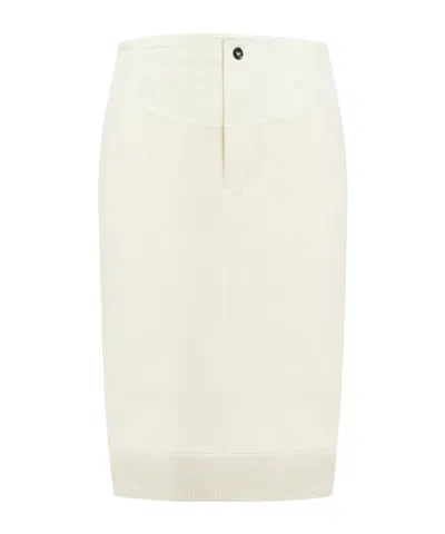 Bottega Veneta Rib Knitted Skirt In White