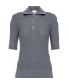 Bottega Veneta Womens Anthracite Ribbed Round-neck Wool Top In Gray