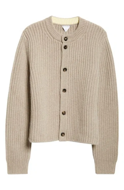 BOTTEGA VENETA BOTTEGA VENETA RIB WOOL & CASHMERE CARDIGAN