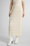 Bottega Veneta Rib Wool Sweater Skirt In 2945 String