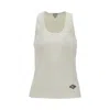 Bottega Veneta Stretch Rib Cotton Tank Top In White