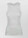 Bottega Veneta Ribbed Crew Neck Sleeveless Top In Gray
