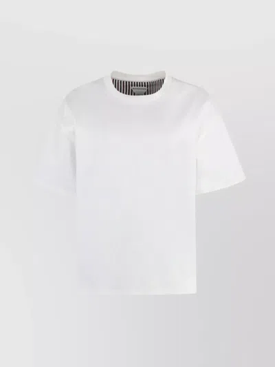Bottega Veneta Ribbed Crew-neck T-shirt Striped Cuffs