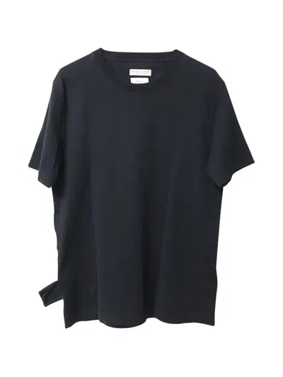 Pre-owned Bottega Veneta Ribbed Crew Neck T-shirt In Black