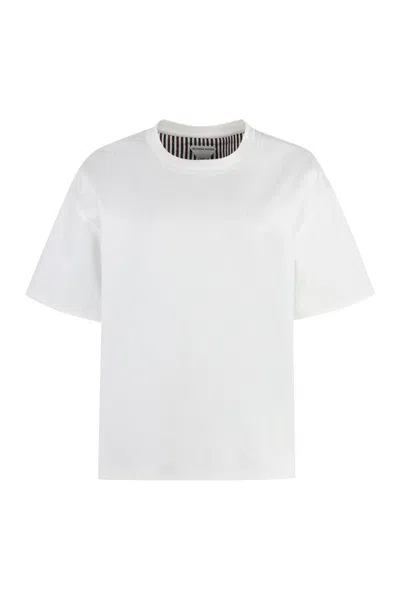 Bottega Veneta Ribbed Crew-neck Cotton T-shirt In White