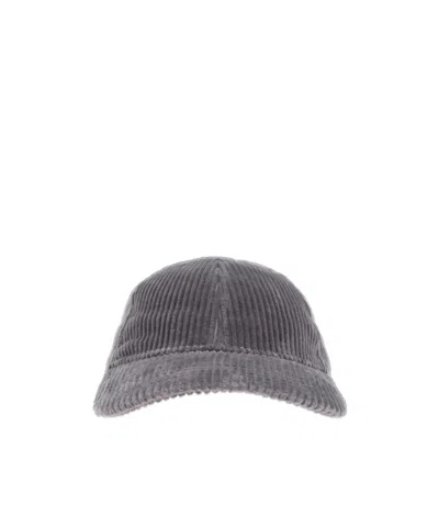 Bottega Veneta Ribbed Hat In Gray