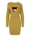 Bottega Veneta Ribbed-knit Dress In Green
