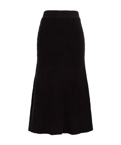 BOTTEGA VENETA RIBBED-KNIT MIDI SKIRT