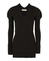 Bottega Veneta Ribbed Knit Wool Sweater In Black