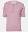 Bottega Veneta Short-sleeved Knit Top In Pink