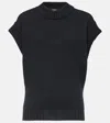 Bottega Veneta Ribbed-knit Wool Top In Black