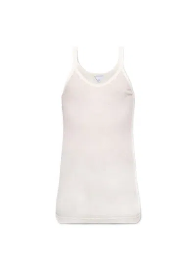 Bottega Veneta Ribbed Stretch-cotton Jersey Tank In Neutral