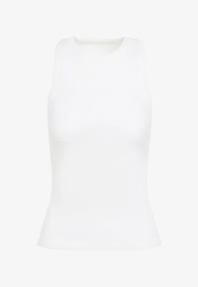 Bottega Veneta Ribbed Tank Top In White