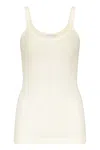 Bottega Veneta Ribbed Wool Sleeveless Top In Neutral