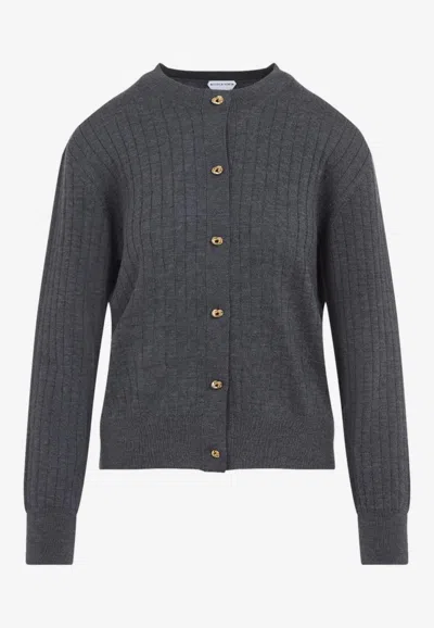 BOTTEGA VENETA RIBBED WOOL CARDIGAN