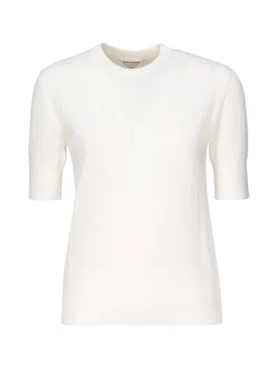 Bottega Veneta Ribbed Wool Sweater In White