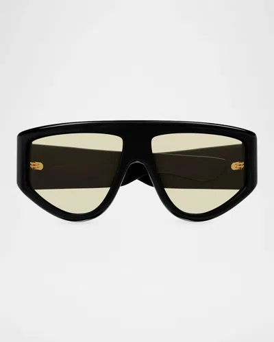 Bottega Veneta Ribbon 59mm Shield Sunglasses In Multi